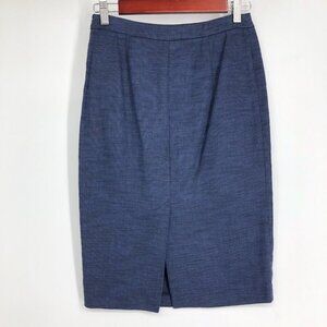Love Moschino Blue Knee Length Cotton Linen Blend  Pencil Skirt size 2